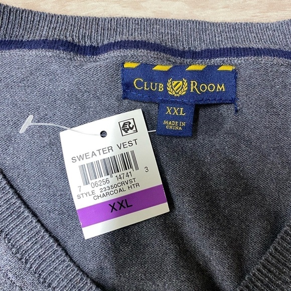 Club Room Mens Gray Sweater Vest Size XXL NWT - Picture 3 of 6